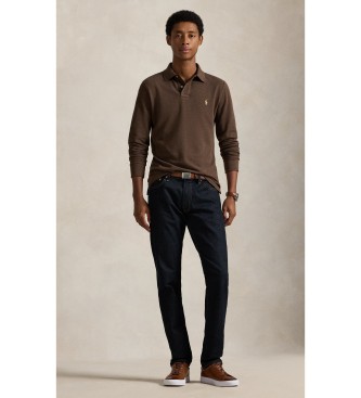 Polo Ralph Lauren Custom Slim Fit pique polo shirt brown