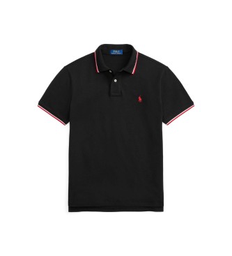 Polo Ralph Lauren Custom Slim Fit Pique-Poloshirt schwarz