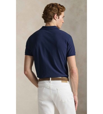 Polo Ralph Lauren P�lo de piqu� azul-marinho Slim Fit personalizado