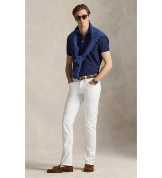 Polo Ralph Lauren P�lo de piqu� azul-marinho Slim Fit personalizado