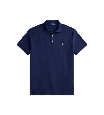 Polo Ralph Lauren P�lo de piqu� azul-marinho Slim Fit personalizado