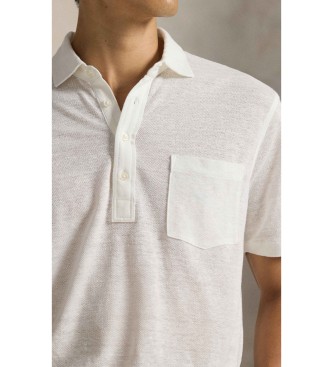 Polo Ralph Lauren Standaard linnen piqu� polo wit