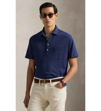 Polo Ralph Lauren Marine standaard pasvorm linnen piqu� polo