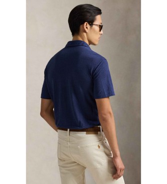 Polo Ralph Lauren Marine standaard pasvorm linnen piqu� polo