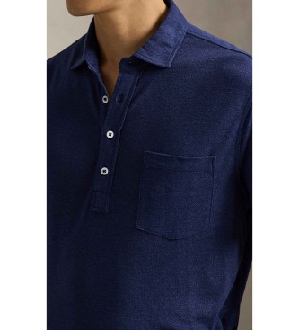 Polo Ralph Lauren Marine standaard pasvorm linnen piqu� polo