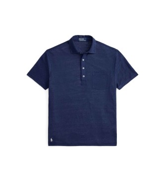 Polo Ralph Lauren Marine standaard pasvorm linnen piqu� polo