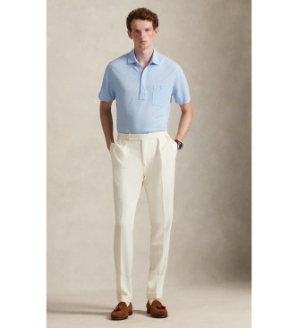 Polo Ralph Lauren Standaard linnen piqu� polo blauw