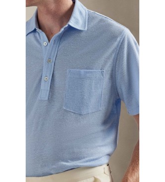 Polo Ralph Lauren Standaard linnen piqu� polo blauw