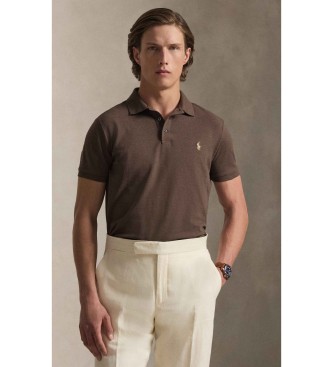 Polo Ralph Lauren Polo en piqu� stretch Custom Slim Fit marron