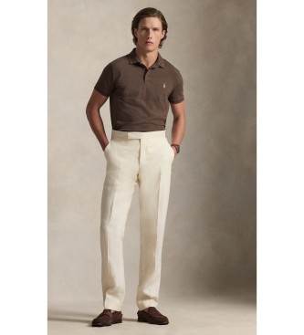 Polo Ralph Lauren Polo en piqu� stretch Custom Slim Fit marron