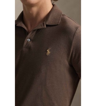 Polo Ralph Lauren Polo en piqu� stretch Custom Slim Fit marron