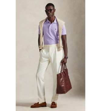 Polo Ralph Lauren Polo in piqué elasticizzato Custom Slim Fit lilla