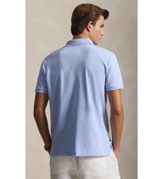 Polo Ralph Lauren Polo in piqué elasticizzato Custom Slim Fit azzurro