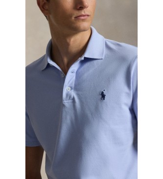 Polo Ralph Lauren Polo in piqué elasticizzato Custom Slim Fit azzurro