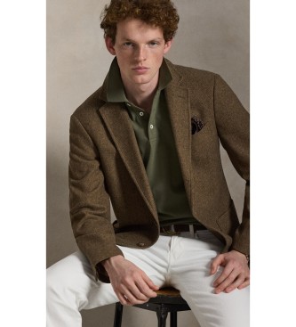 Polo Ralph Lauren Polo in piqué elasticizzato Custom Slim Fit verde scuro