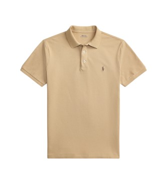 Polo Ralph Lauren Polo in piqué elasticizzato Custom Slim Fit beige