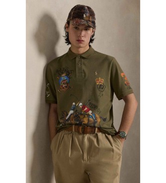 Polo Ralph Lauren Polo en piqué imprimé Classic Fit vert