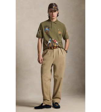 Polo Ralph Lauren Polo en piqué imprimé Classic Fit vert