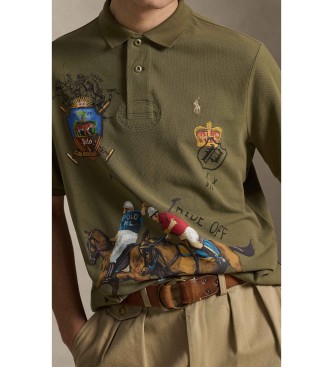 Polo Ralph Lauren Polo en piqué imprimé Classic Fit vert
