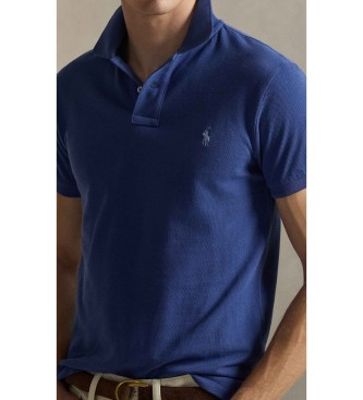Polo Ralph Lauren Slim fit piqu� polo blauw