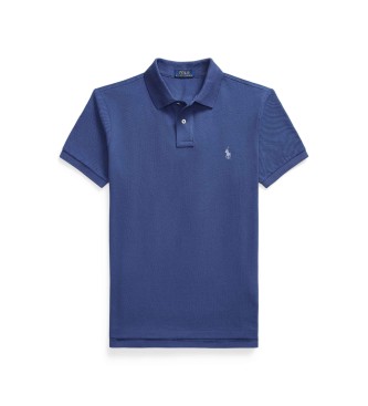 Polo Ralph Lauren Slim fit piqu� polo blauw