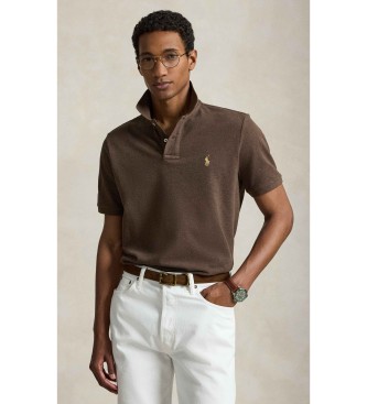 Polo Ralph Lauren Slim fit piqu� poloshirt bruin