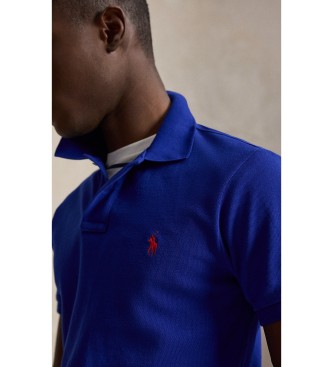 Polo Ralph Lauren Blue Slim Fit piqué polo