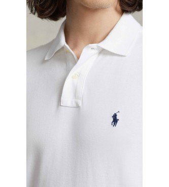 Polo Ralph Lauren Witte Slim Fit piqu� polo met lange mouwen, wit