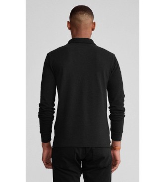 Polo Ralph Lauren Polo de piqué Slim Fit de manga larga negro