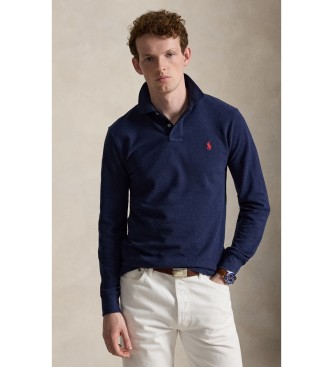 Polo Ralph Lauren Long sleeve navy Slim Fit piqué polo