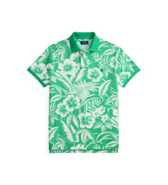Polo Ralph Lauren Polo in piqu� tropicale slim fit verde personalizzata