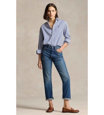 Polo Ralph Lauren Camisa de algodón con rayas Relaxed Fit azul