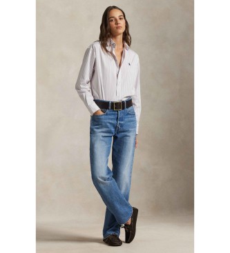 Polo Ralph Lauren Bomullsskjorta med offwhite Relaxed Fit Stripes