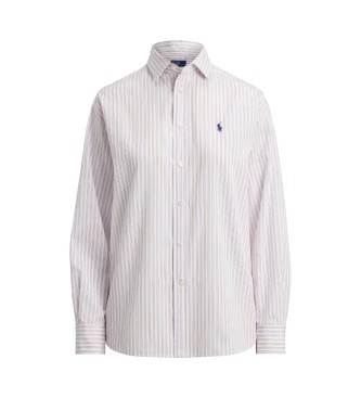 Polo Ralph Lauren Bomullsskjorta med offwhite Relaxed Fit Stripes