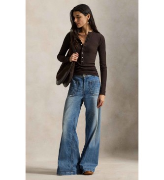 Polo Ralph Lauren T-shirt Henley castanha