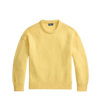 Polo Ralph Lauren Rumena volnena majica z okroglim izrezom