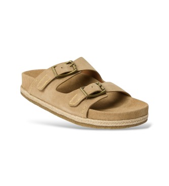 Polo Ralph Lauren Sand�lias Turbach em camur�a bege