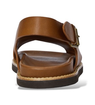 Polo Ralph Lauren Sand�lias Zane em pele castanha