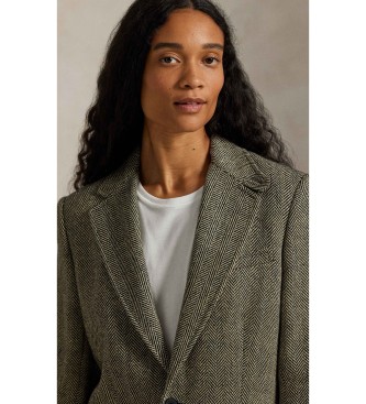 Polo Ralph Lauren Single breasted blazer in herringbone herringbone grey-green