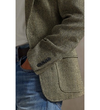 Polo Ralph Lauren Single breasted blazer in herringbone herringbone grey-green