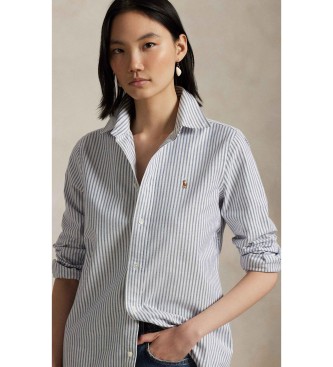 Polo Ralph Lauren Camicia oxford Slim elasticizzata a righe bianco, blu