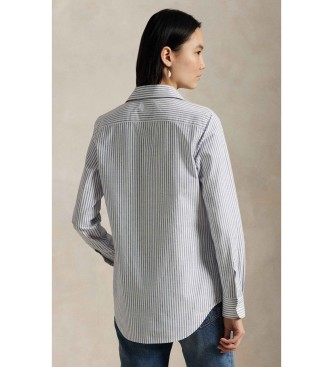 Polo Ralph Lauren Camicia oxford Slim elasticizzata a righe bianco, blu