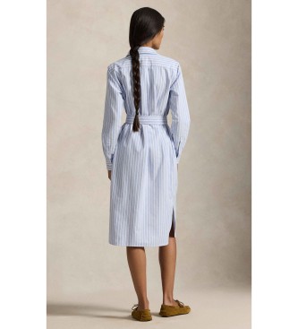 Polo Ralph Lauren Blå skjortekjole i bomuldoxford
