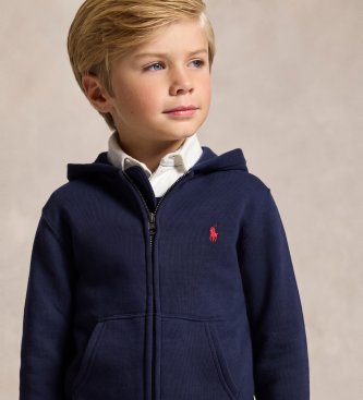 Polo Ralph Lauren Bluza polarowa z kapturem granatowa