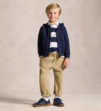 Polo Ralph Lauren Bluza polarowa z kapturem granatowa