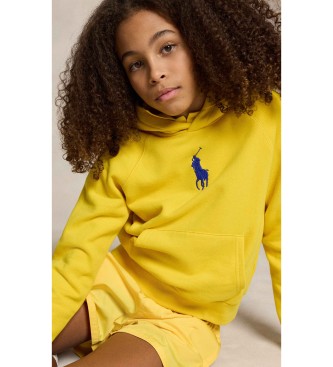 Polo Ralph Lauren Sweat � capuche Big Pony jaune avec capuche et Big Pony