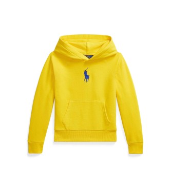 Polo Ralph Lauren Sweat � capuche Big Pony jaune avec capuche et Big Pony