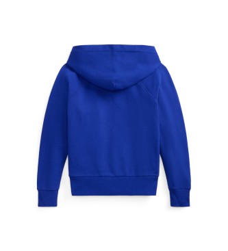Polo Ralph Lauren Sweat polaire � capuche Big Pony bleu avec grand poney