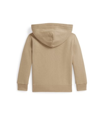 Polo Ralph Lauren Brown zip-up fleece sweatshirt