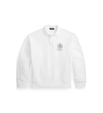 Polo Ralph Lauren Luźna bluza polarowa z grafiką, biała